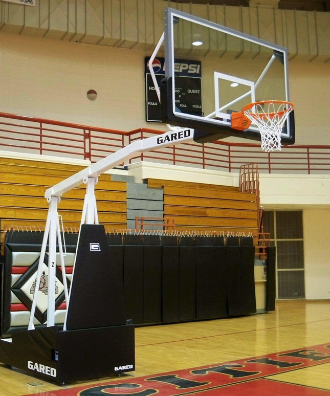 Gared Hoopmaster 8 Spring - Lift Collegiate/High School Indoor Portable Basketball Hoop 9408 9408 - Play and Sync