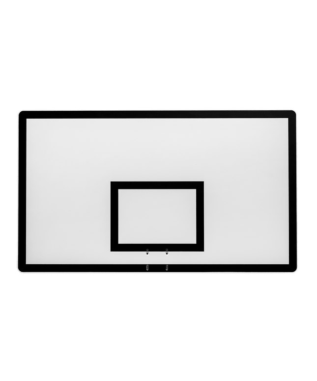 Gared Lightweight Full Sized Fiberglass Basketball Backboard with Black Target & Border | 1342B - BLK 1342B-BLK - Play and Sync