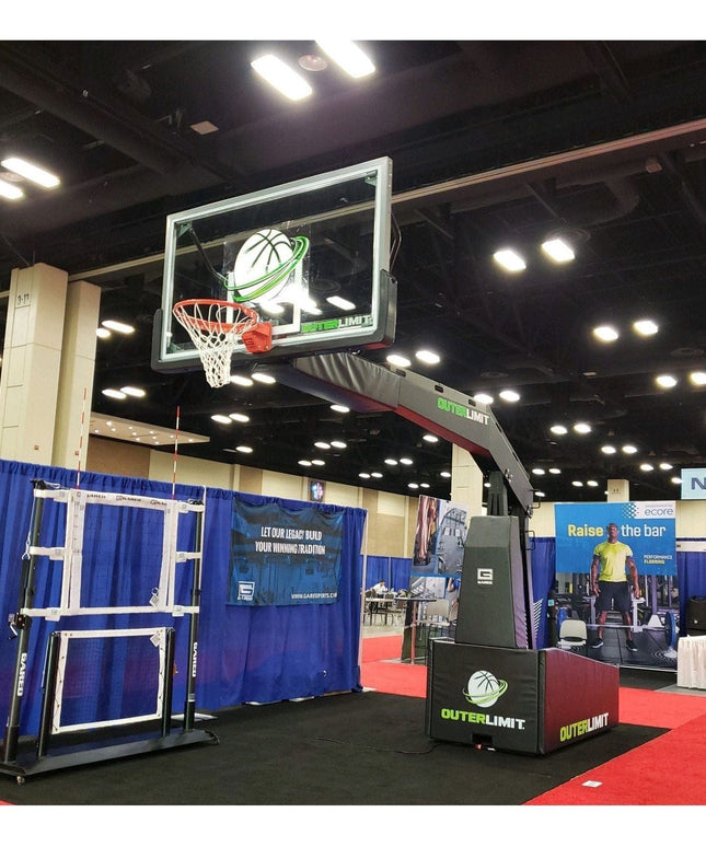 Gared Pro Arena Portable Basketball System Spring - Assisted 10' 8" Boom 9718S 9718S - Play and Sync