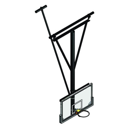 Gared Single Post Rear - Braced Stationary Ceiling Hung Basketball Backstop | 3111 3111 - Play and Sync