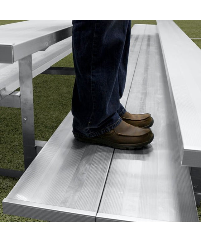 Gared Spectator Stationary 15' Bleacher, 5 Row, Double Foot Plank | GSNB0515DF GSNB0515DF - Play and Sync
