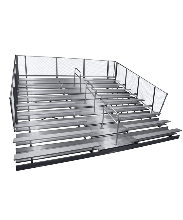 Gared Spectator Stationary 15' Bleacher with Aisle, 8 Row | GSNB0815WA GSNB0815WA - Play and Sync