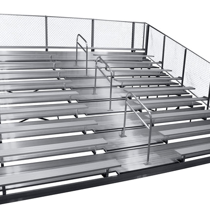 Gared Spectator Stationary 27' Bleacher with Aisle, 8 Row | GSNB0827WA GSNB0827WA - Play and Sync