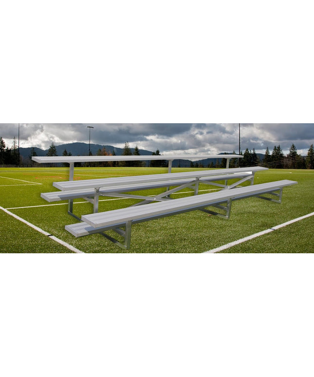 Gared Spectator Stationary 7' 6" Low Rise Bleacher, 3 Row | GSNB0308LR GSNB0308LR - Play and Sync