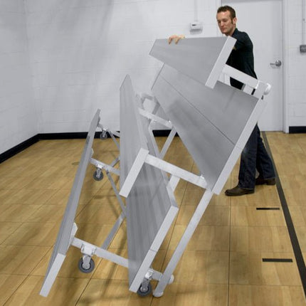 Gared Spectator Tip n' Roll 7' 6" Bleacher, 2 Row, Double Foot Plank | TRB0208DF TRB0208DF - Play and Sync