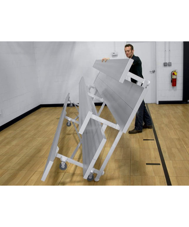 Gared Spectator Tip n' Roll 7' 6" Bleacher, 2 Row, Double Foot Plank | TRB0208DF TRB0208DF - Play and Sync