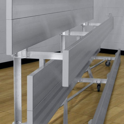 Gared Spectator Tip n' Roll 7' 6" Bleacher, 3 Row, Double Foot Plank | TRB0308DF TRB0308DF - Play and Sync
