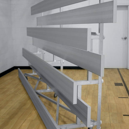 Gared Spectator Tip n' Roll 7' 6" Low Rise Bleacher, 4 Row | TRB0408LR TRB0408LR - Play and Sync
