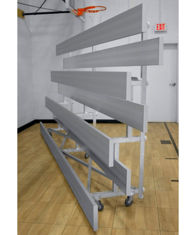 Gared Spectator Tip n' Roll 7' 6" Low Rise Bleacher, 4 Row | TRB0408LR TRB0408LR - Play and Sync