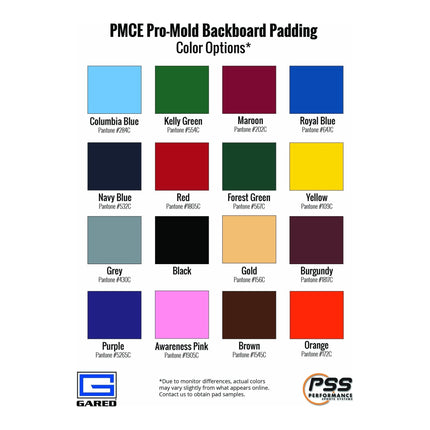 Gared Sports Professional PRO - MOLD Backboard Padding PMCE PMCEROY - Play and Sync