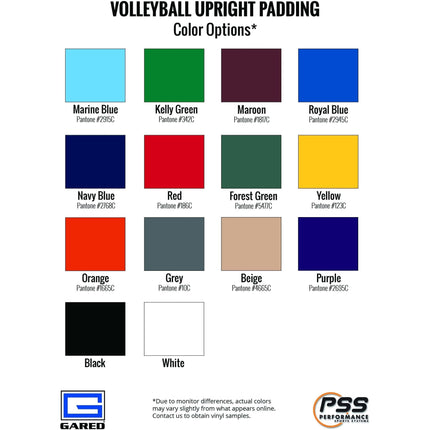 Gared Sports Volleyball Center Upright Safety Pad 6020 6020 - Play and Sync