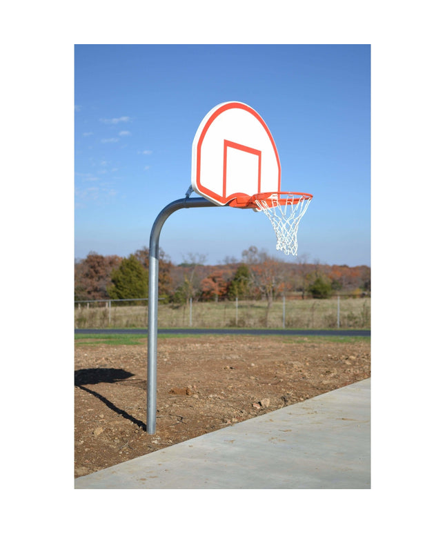 Gared Standard Duty 4 - 1/2" O.D. Rear - Mount Gooseneck Basketball Package PK4570 PK4570 - Play and Sync