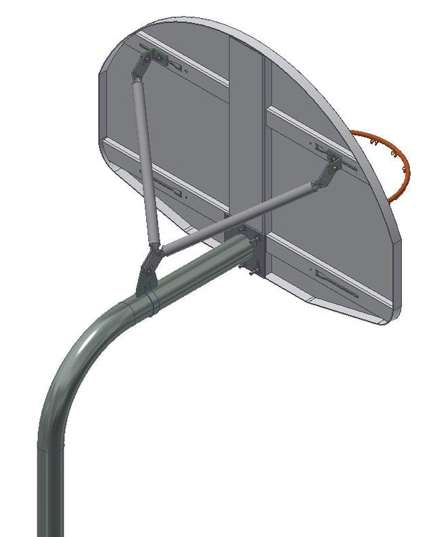 Gared Standard Duty Playground 4 - 1/2" O.D. Gooseneck Post | GN45 GN45 - Play and Sync