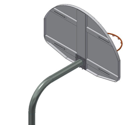 Gared Standard Duty Playground 4 - 1/2" O.D. Unbraced Gooseneck Post | GNA45 GNA45 - Play and Sync