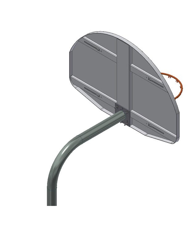 Gared Standard Duty Playground 4 - 1/2" O.D. Unbraced Gooseneck Post | GNA45 GNA45 - Play and Sync