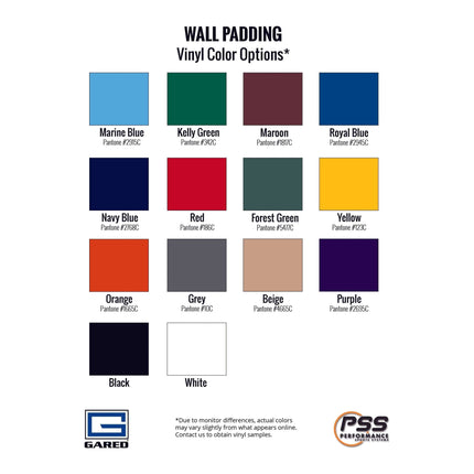 Gared Standard Neoprene Class A Foam Wall Pad 2’ x 6’ x 2” 4130 4130 - Play and Sync