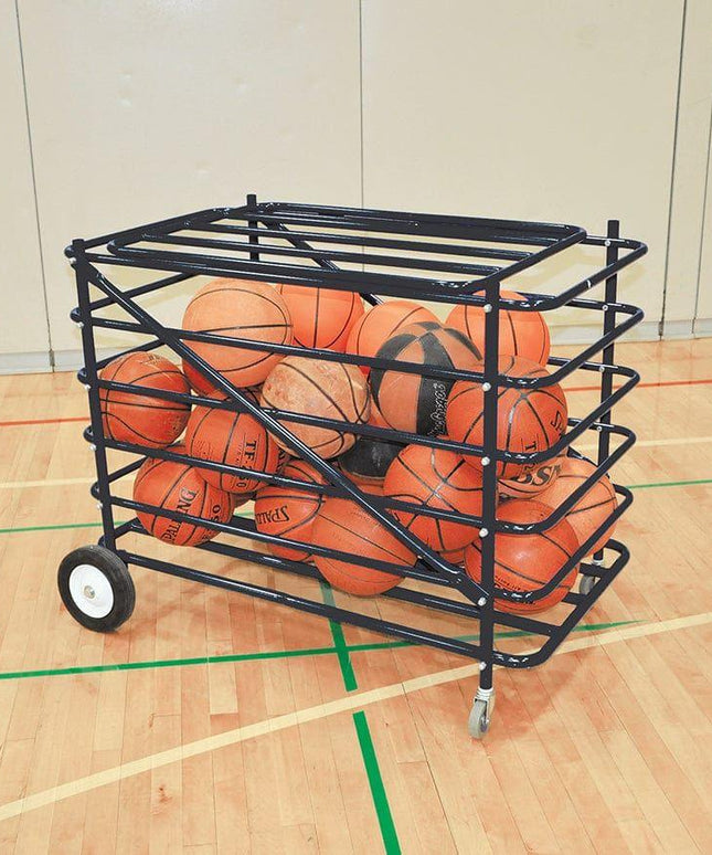 Jaypro Atlas Series Double Ball Carrier W/ Mesh Hamper Insert BBABL - 2 BBABL-2 - Play and Sync