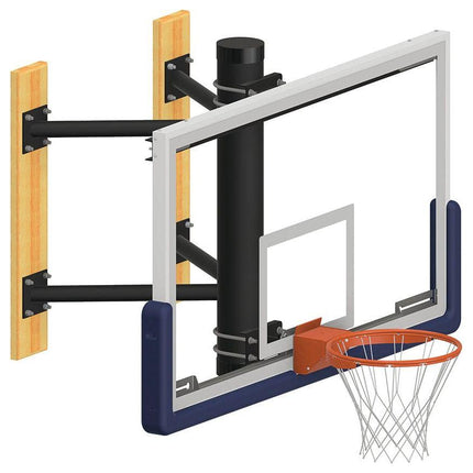 Jaypro Basketball System Wall - Mounted Shooting Station (Indoor) 72 in. Glass Backboard WMSS WMSS - Play and Sync