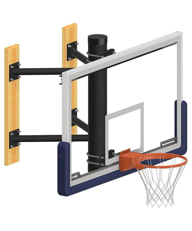 Jaypro Basketball System Wall - Mounted Shooting Station (Indoor) 72 in. Glass Backboard WMSS WMSS - Play and Sync