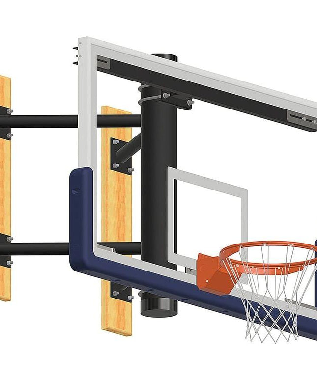 Jaypro Basketball System Wall - Mounted Shooting Station (Indoor) 72 in. Glass Backboard WMSS WMSS - Play and Sync