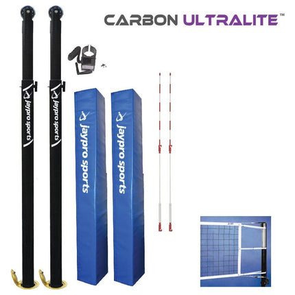 Jaypro Carbon Ultralite Volleyball System (3 - 1/2 in. Floor Sleeve) PVB - 9000 PVB-9000 - Play and Sync