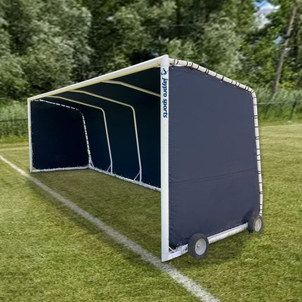 Jaypro Club Team Shelter - Portable - Aluminum Frame with Weather Resistant Covering - 10 Seat CTS - 18  - Play and Sync
