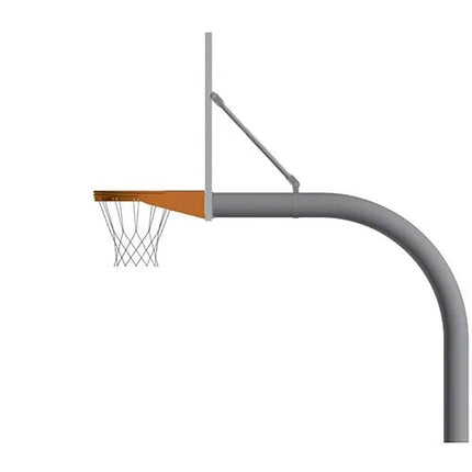 Jaypro Gooseneck Basketball System (4 - 1/2" Pole with 4' Offset) 56"W x 36"H Aluminum Fan Backboard 996 - FABT 996-FABT-UB - Play and Sync