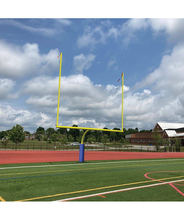 Jaypro Sports Max-1 Football Goal Posts 20' Uprights 6' Offset (Leveling Plate) (Purple/Yellow) FBGP-420CPY - Play and Sync