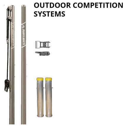 Jaypro Outdoor Volleyball Uprights - Competition (3 - 1/2 in.) (Round Pole) OCV - 900 OCV-900 - Play and Sync