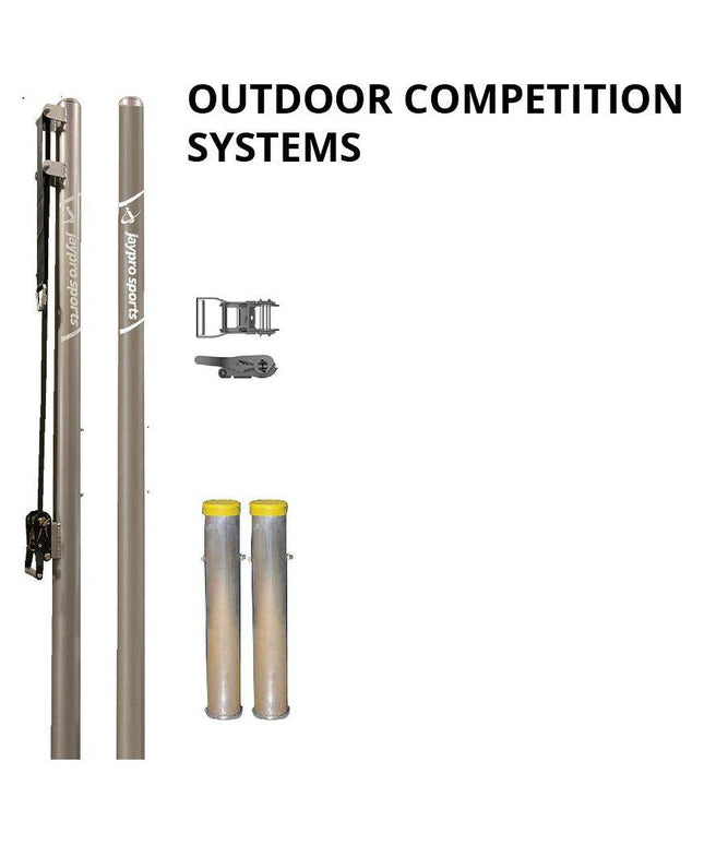 Jaypro Outdoor Volleyball Uprights - Competition (3 - 1/2 in.) (Round Pole) OCV - 900 OCV-900 - Play and Sync