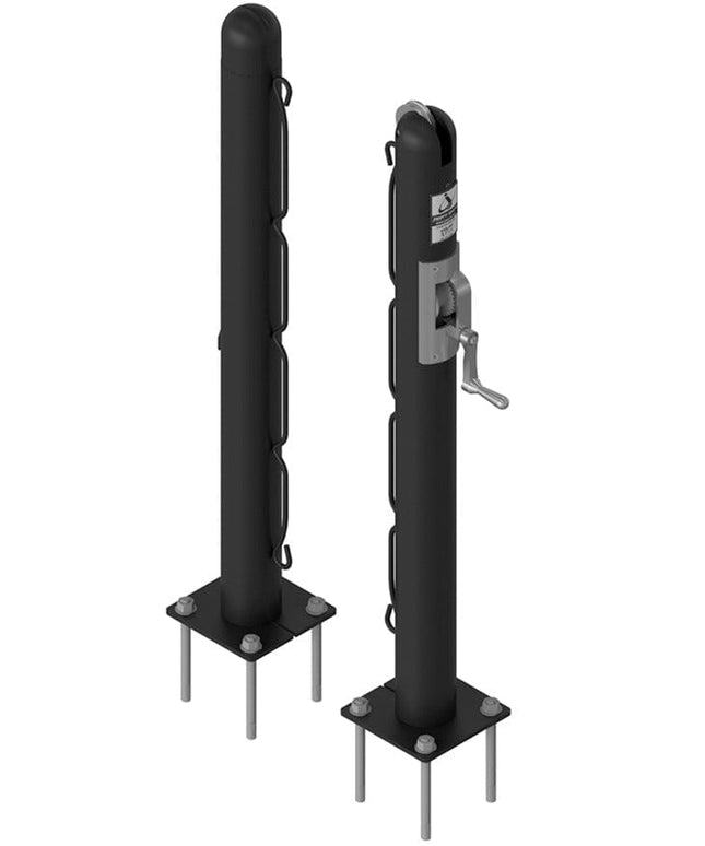 Jaypro Pickleball Deluxe Club Surface Mounted Upright (3 in. Pole) PKBSM300 - BK PKBSM300-BK - Play and Sync