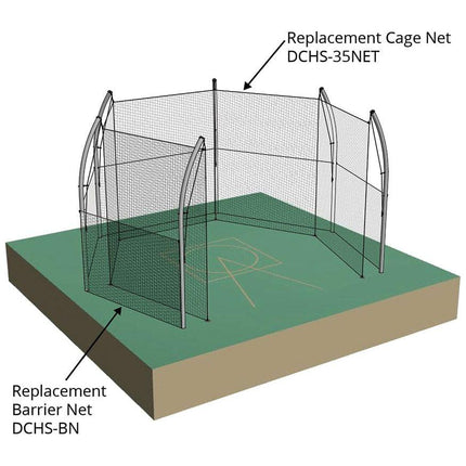 Jaypro Replacement Discus Cage Net (1 - 7/8 in. Sq. 42 Nylon Net) (55 ft.L x 14 ft.H) DCHS - 35NET DCHS-35NET - Play and Sync