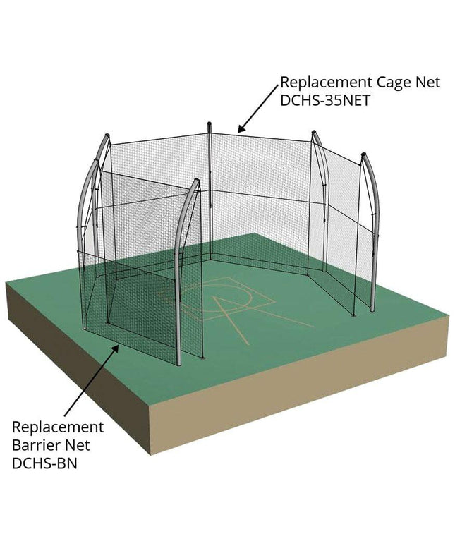 Jaypro Replacement Discus Cage Net (1 - 7/8 in. Sq. 42 Nylon Net) (55 ft.L x 14 ft.H) DCHS - 35NET DCHS-35NET - Play and Sync
