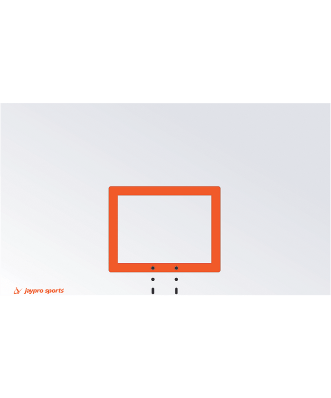 Jaypro Sports Backboard - 72 in. Steel with Target - Rectangle (Outdoor) | 850RB - BB 850RB-BB - Play and Sync