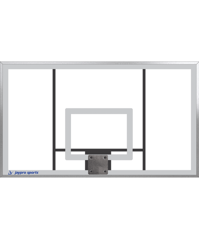 Jaypro Sports Backboard - Acrylic - Rectangular (72 in. W x 42 in. H) (Outdoor) | ACRB - 72 ACRB-72 - Play and Sync