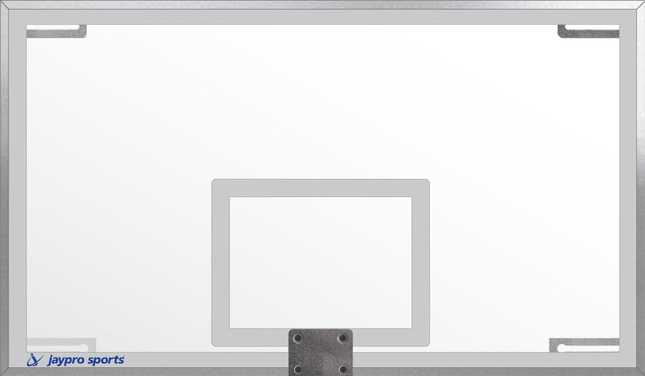 Jaypro Sports Backboard Replacement Package - (72 in. W x 42 in. H) (Indoor) - Unbreakable - Tempered Glass, Contender Pro Breakaway Goal - NCAA, NFHS Compliant | BBRP - 42 BBRP-42 - Play and Sync