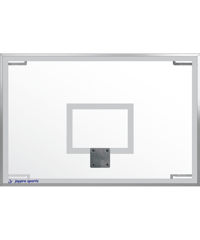 Jaypro Sports Backboard - Tempered Glass - Rectangular (72 in. W x 48 in. H) (Indoor) | GBAFR - 48 GBAFR-48 - Play and Sync