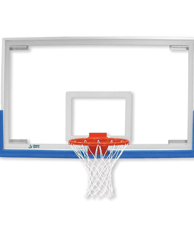 Jaypro Sports Backboard - Unbreakable Glass - Rectangular (72 in. W x 42 in. H) - NCAA, NFHS Compliant | GBRUB - 42 GBRUB-42 - Play and Sync