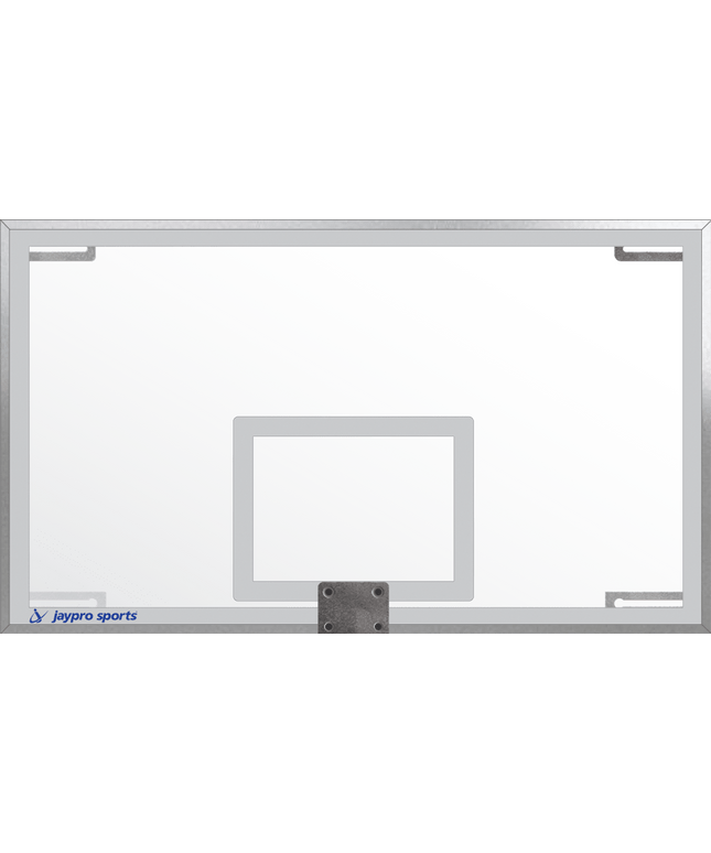 Jaypro Sports Backboard - Unbreakable Glass - Rectangular (72 in. W x 42 in. H) - NCAA, NFHS Compliant | GBRUB - 42 GBRUB-42 - Play and Sync