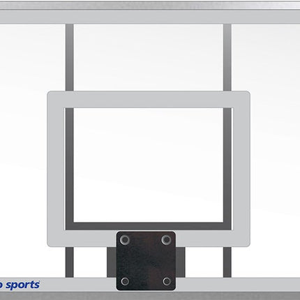 Jaypro Sports Basketball Backstop - Wall - Mounted - Shooting Station - Adjustable Height (Indoor/Outdoor) - (54 in. W x 36 in. H) - Glass Backboard, Flex Goal, Edge/Protector Padding | WM - 54 WM-54 - Play and Sync