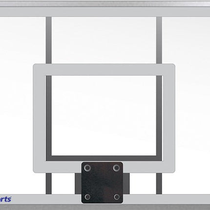 Jaypro Sports Basketball Backstop - Wall - Mounted - Shooting Station - Adjustable Height (Indoor/Outdoor) - (60 in. W x 36 in. H) - Glass Backboard, Flex Goal, Edge/Protector Padding | WM - 65 WM-65 - Play and Sync