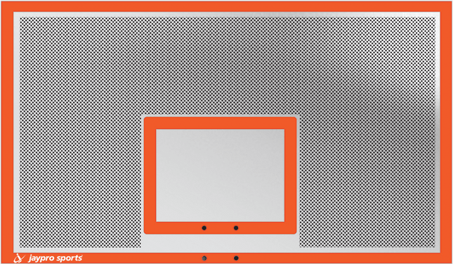 Jaypro Sports Basketball System - Gooseneck (5 - 9/16 in. Pole with 6 ft. Offset) - 72 in. Perforated Steel Backboard - Super Goal | 656 - PERF - SG 656-PERF-SG - Play and Sync
