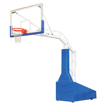 Jaypro Sports Basketball System - Portable (Indoor) - Elite 9600 (8 ft. Board Extension) - 72 in. Glass Backboard, Breakaway Goal | PBEL96 PBEL96 - Play and Sync