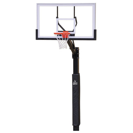 Jaypro Sports Basketball System - The Church Yard - (4 in. Sq. Pole with 40 in. "Play Safe" Area) - 48 in. Acrylic Backboard, Flex Goal, and Edge/Protector Padding | 400 - AC - FG 400-AC-FG - Play and Sync