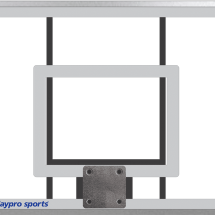Jaypro Sports Basketball System - The Church Yard - (4 in. Sq. Pole with 40 in. "Play Safe" Area) - 48 in. Acrylic Backboard, Flex Goal, and Edge/Protector Padding | 400 - AC - FG 400-AC-FG - Play and Sync