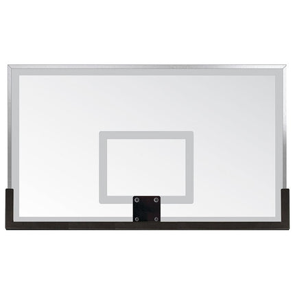Jaypro Sports Basketball System - Titan (Powder Coated) Black (6 in. x 6 in. Pole with 6 ft. Offset) - 72 in. Glass Backboard - Flex Rim Goal (Surface Mount) | 772 - CV - FR 772-CV-FR - Play and Sync