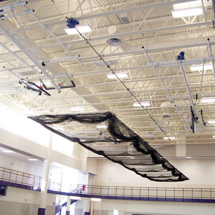 Jaypro Sports Batting Cages - Ceiling Suspended, Retractable (70 ft.L x 12 ft.W x 12 ft.H) - (1 - 3/4 in. Mesh - Baseball) (Black) | BBC - 700B BBC-700B - Play and Sync