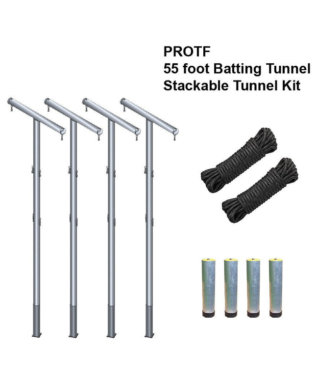 Jaypro Sports Batting Tunnel Frame - Professional Outdoor (55 ft.) - Multiple Tunnel Adaptor | PROTF - 55A PROTF-55A - Play and Sync