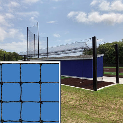 Jaypro Sports Batting Tunnel Net - All - Star - 36 Knotted Nylon Net - 1 - 3/4 in. Square Mesh (70 ft.L x 14 ft.W x 12 ft.H) | BBC36 - 7014 BBC36-7014 - Play and Sync