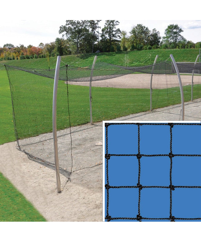 Jaypro Sports Batting Tunnel Net - Pro Climatized - 42 High Abrasion - Resistant - 2mm Twisted Poly Fiber - 1 - 3/4 in. Square Mesh (70 ft.L x 12 ft.W x 12 ft.H) | BBCP - 7012 BBCP-7012 - Play and Sync